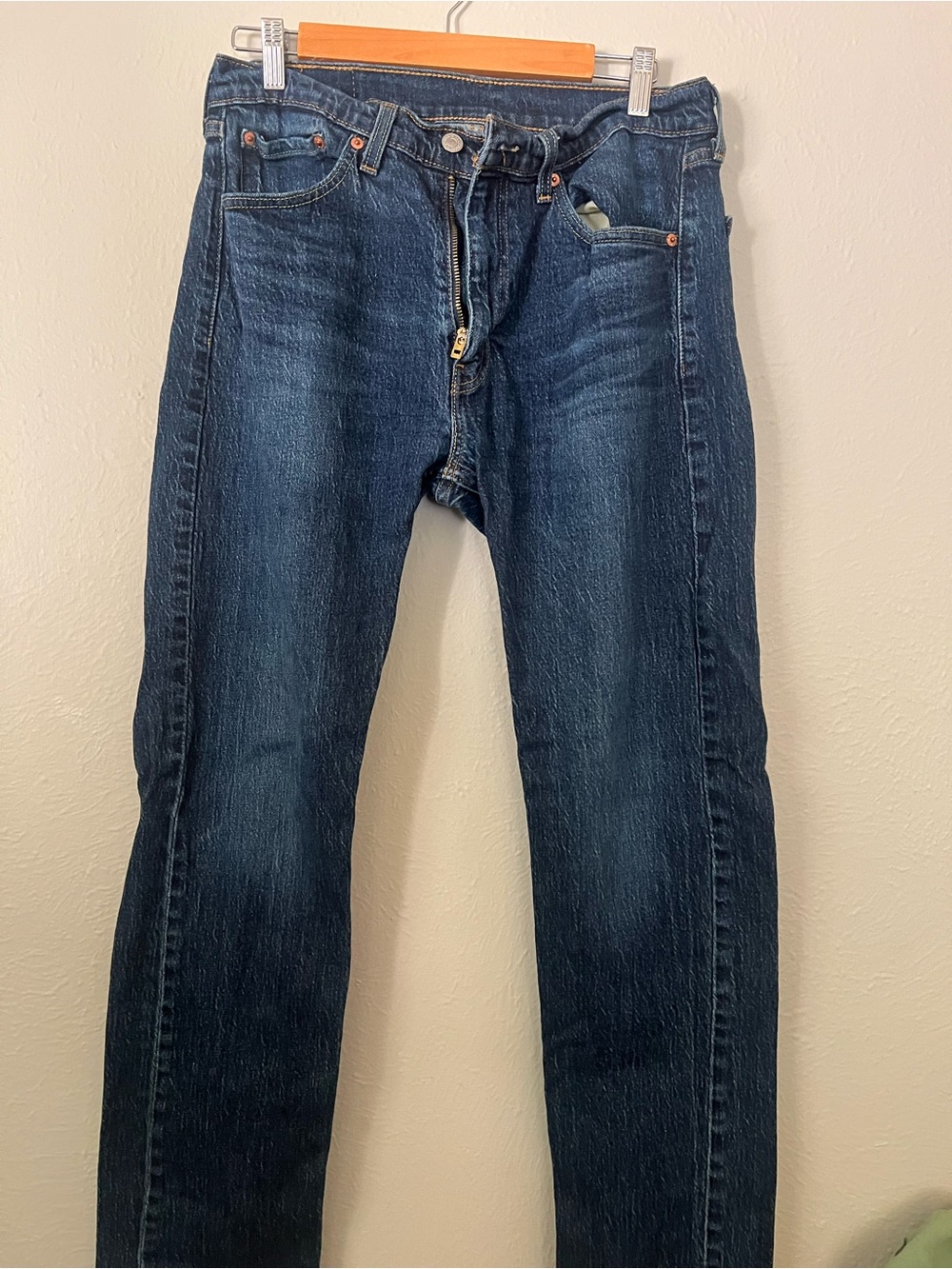 Men's Levi’s 505 - Dark Blue Straight Regular fit -Leg Jeans